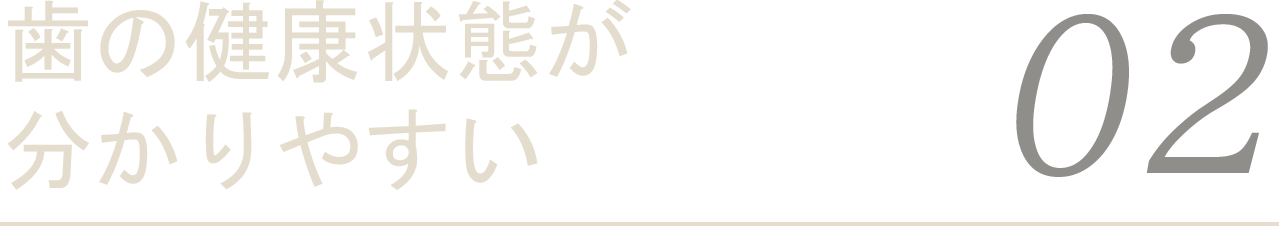 歯の健康状態が分かりやすい