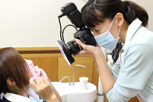 治療前に口腔内撮影